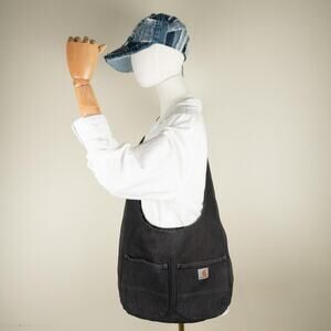 Brown reworked upcycled carhartt hobo bag